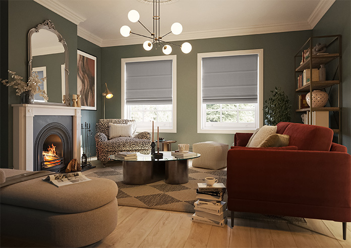 Kyoto Faux Silk, Brun - Motorised Roman Blind - Image 6